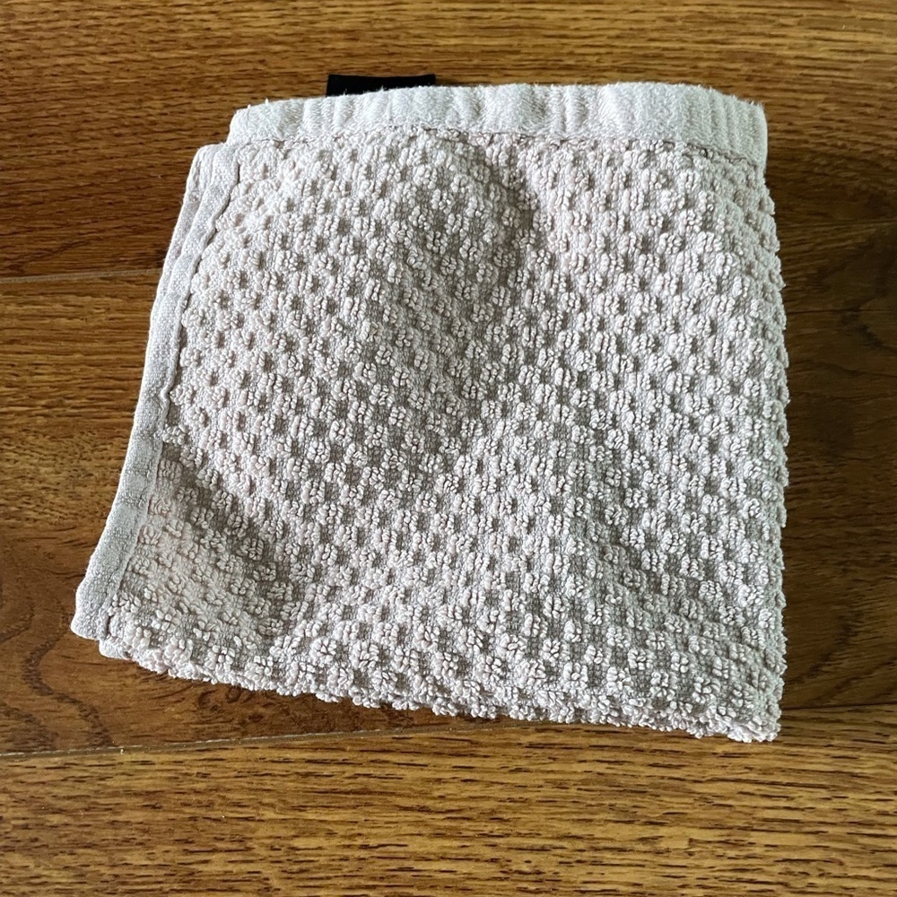 pink washcloth